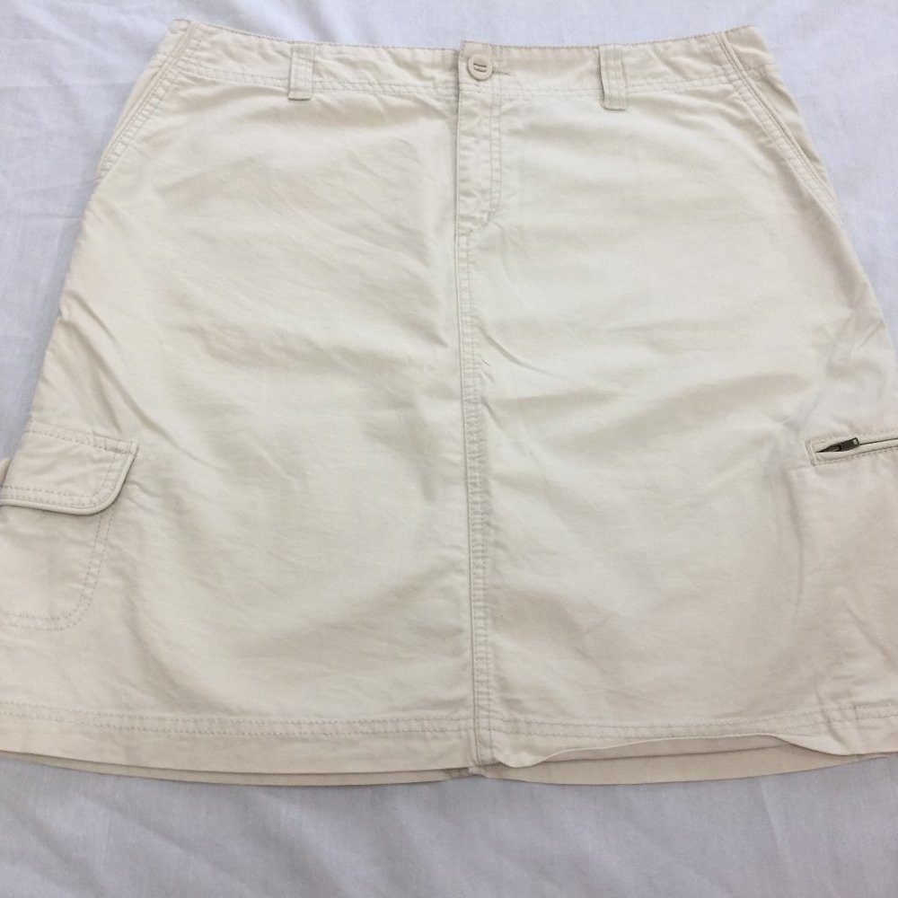 🦚🦚🦚 EDDIE BAUER  WOMENS CARGO COTTON SKIRT SIZE 12 🦚🦚🦚